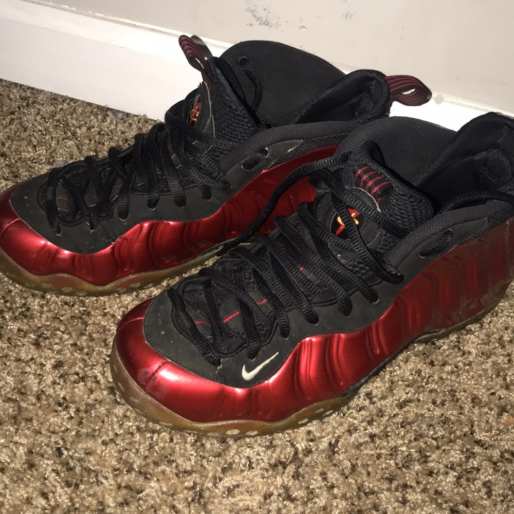 Nike foamposite red gum bottom og